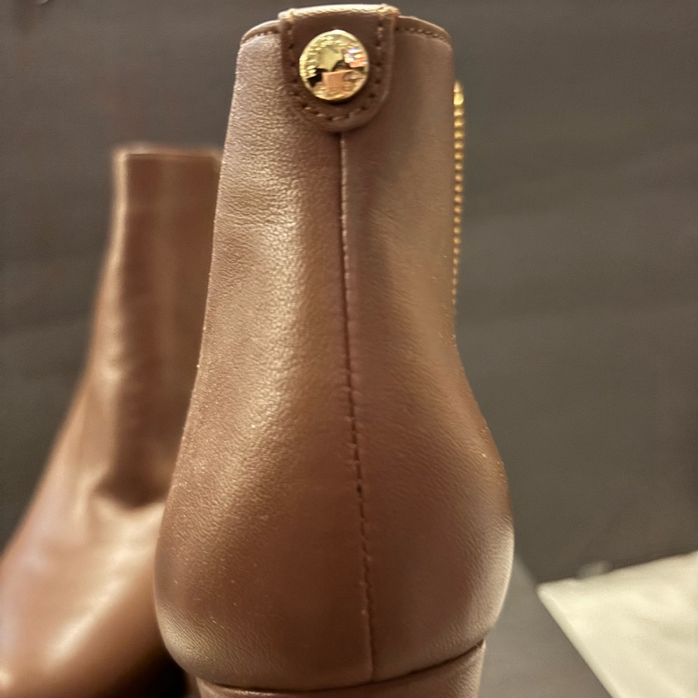 Michael Kors Brown Leather Ankle Booties
